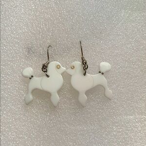 💎3/$25💎 White Poodle Earrings